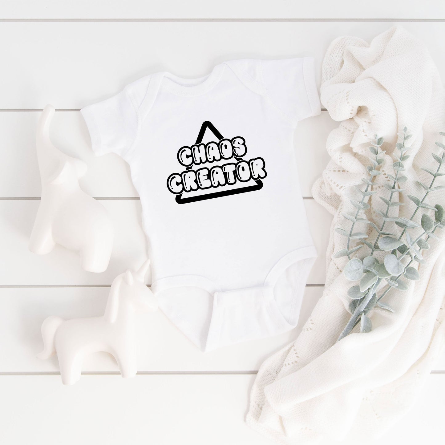 Chaos Creator Triangle | Baby Graphic Short Sleeve Bodysuit