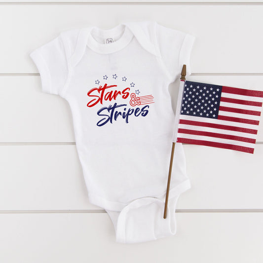 Stars And Stripes | Baby Graphic Short Sleeve Bodysuit