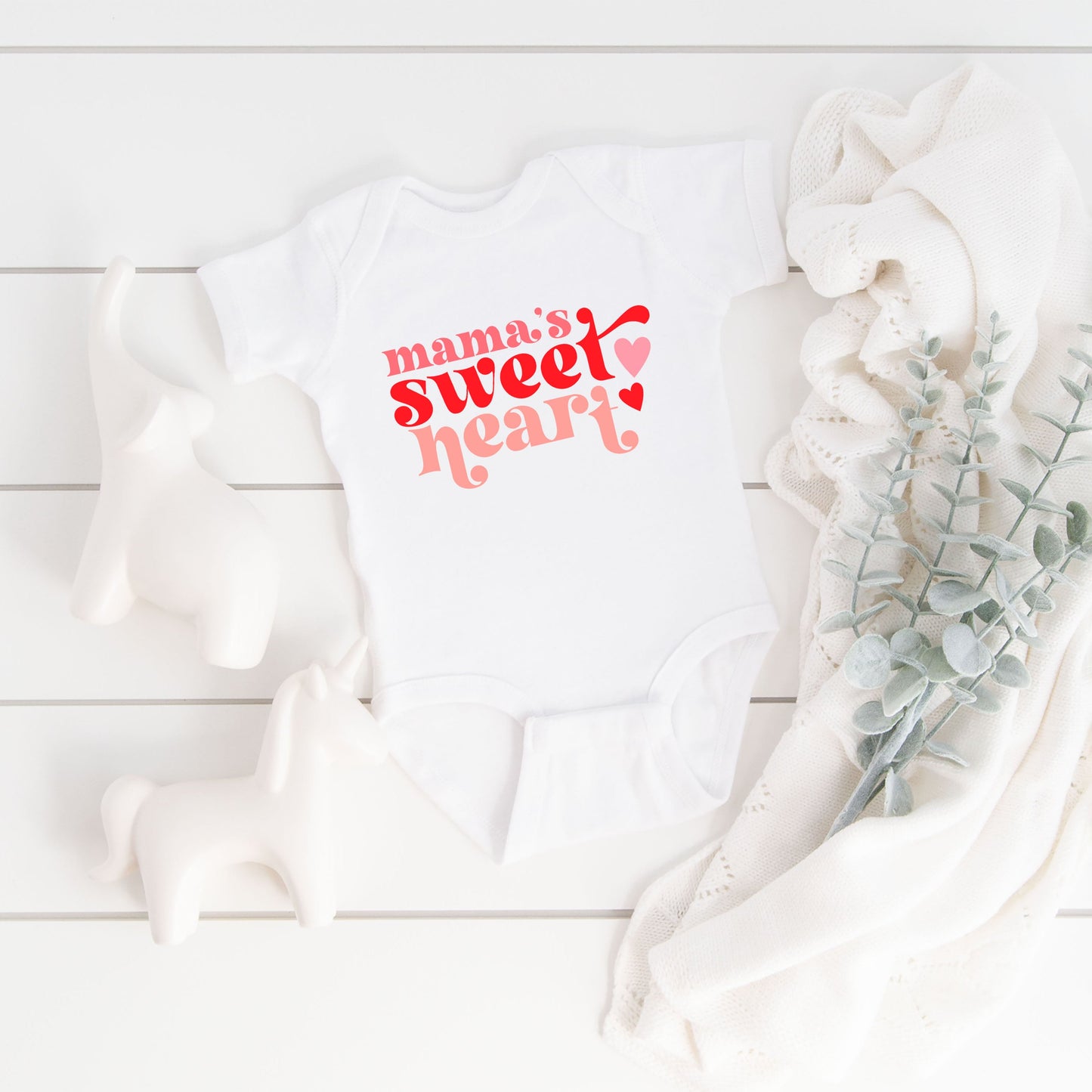 Pink Sweet Heart | Baby Graphic Short Sleeve Bodysuit