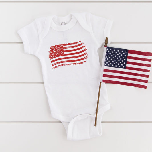 USA Flag | Baby Graphic Short Sleeve Bodysuit