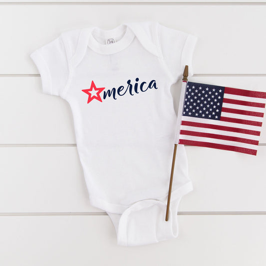 America Star | Baby Graphic Short Sleeve Bodysuit