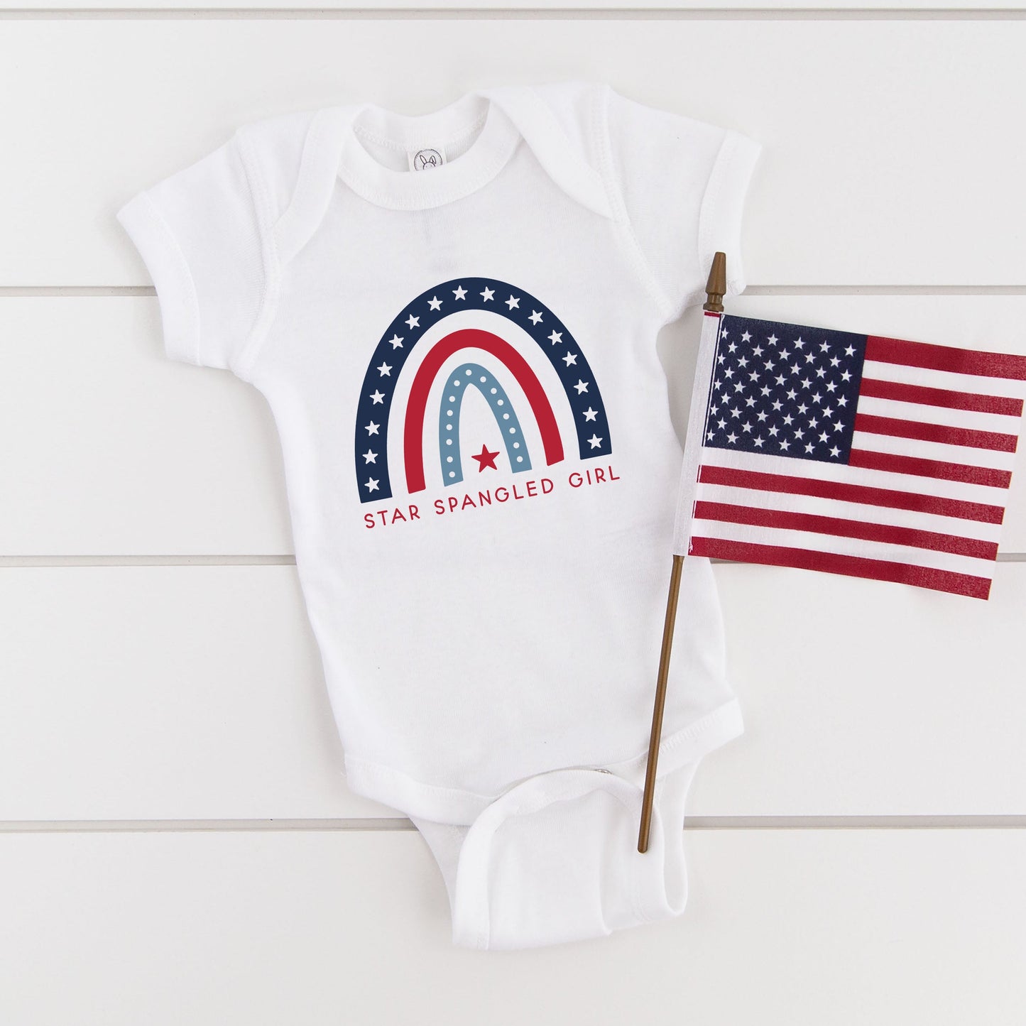 Star Spangled Girl | Baby Graphic Short Sleeve Bodysuit
