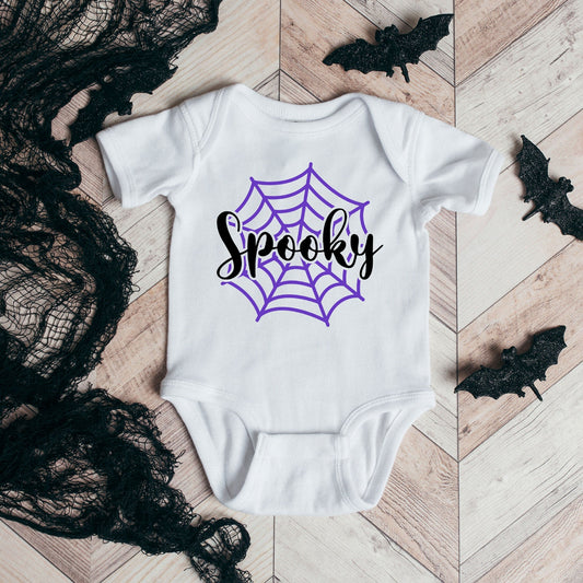 Spooky Web | Baby Graphic Short Sleeve Bodysuit
