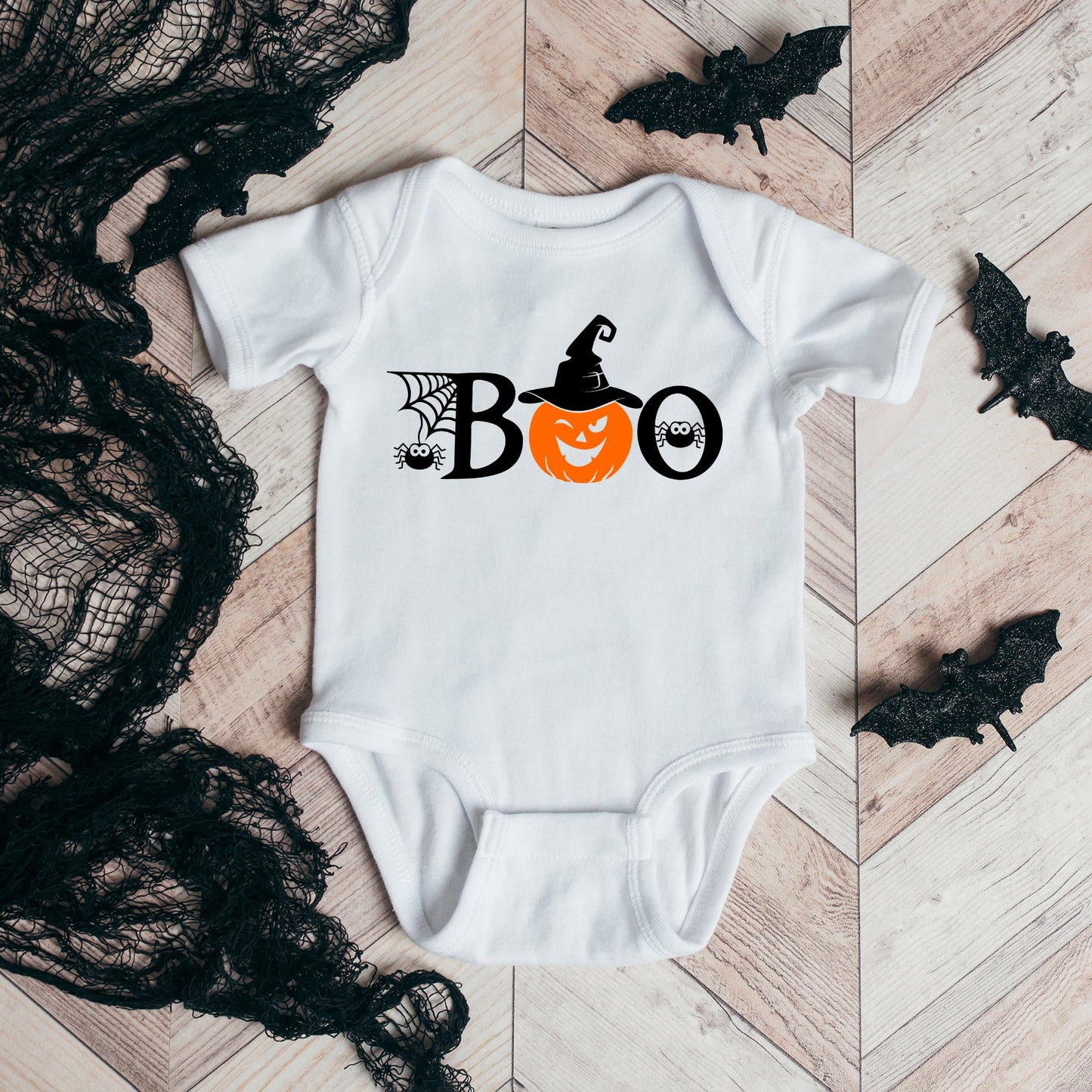 Boo Pumpkin | Baby Graphic Short Sleeve Bodysuit