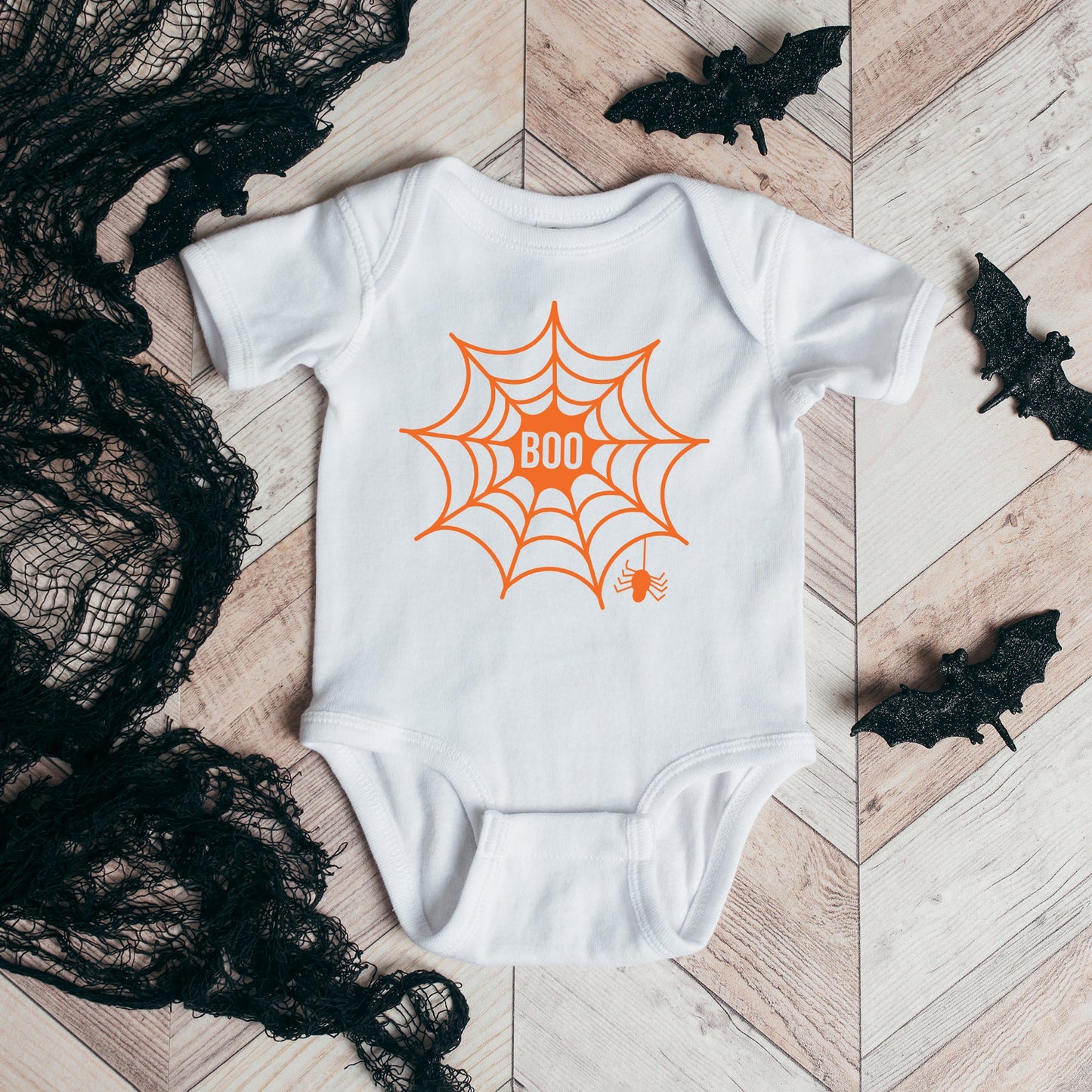 Boo Web | Baby Graphic Short Sleeve Bodysuit