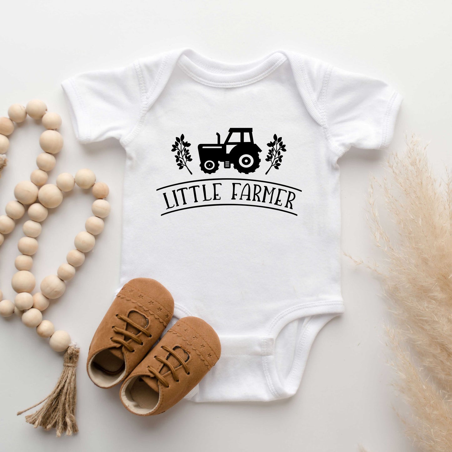 Little Farmer Tractor | Baby Graphic Short Sleeve Bodysuit