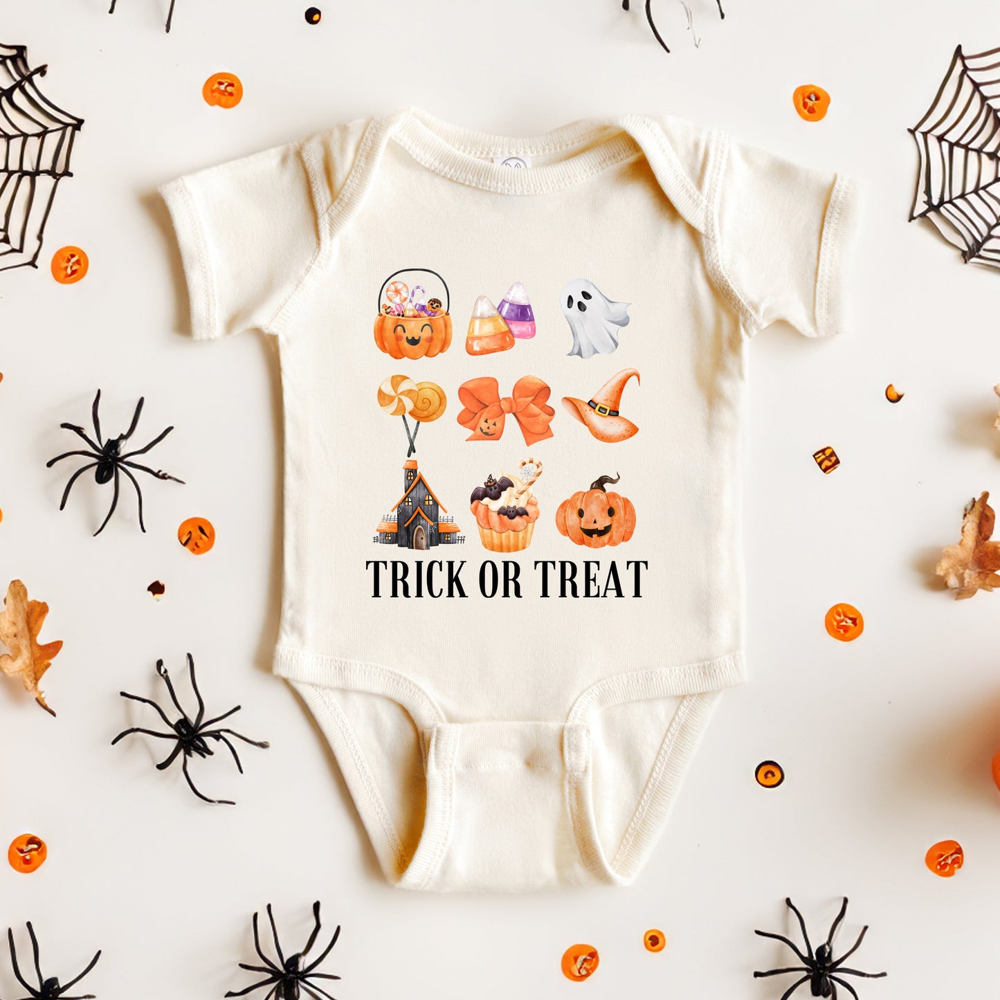 Trick Or Treat Chart | Baby Graphic Short Sleeve Bodysuit