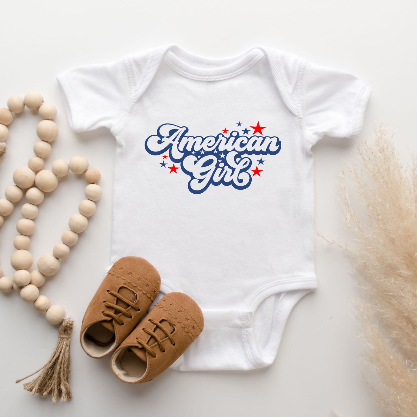 American Girl Retro Stars | Baby Graphic Short Sleeve Bodysuit