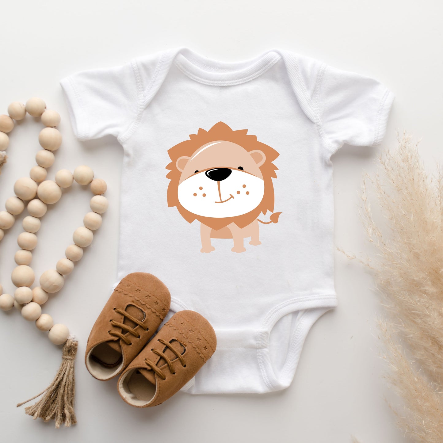 Lion Colorful | Baby Graphic Short Sleeve Bodysuit