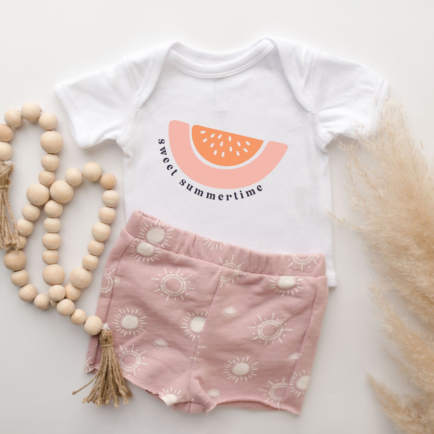 Sweet Summertime Watermelon | Baby Graphic Short Sleeve Bodysuit