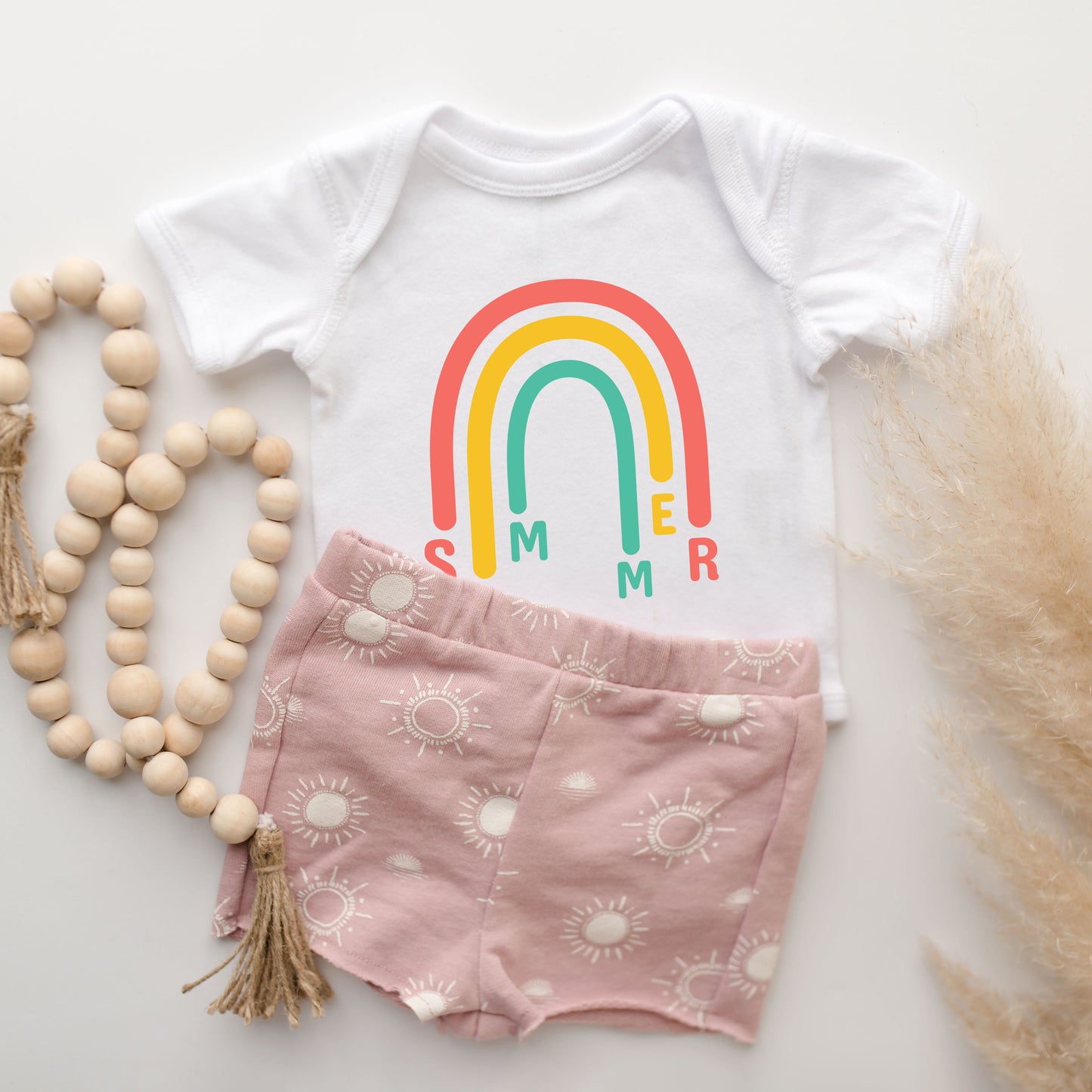 Rainbow Summer | Baby Graphic Short Sleeve Bodysuit