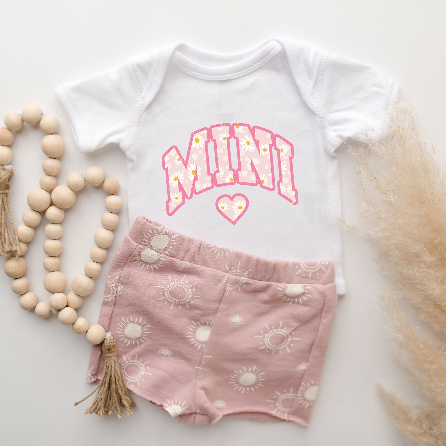 Mini Curved Floral | Baby Graphic Short Sleeve Bodysuit
