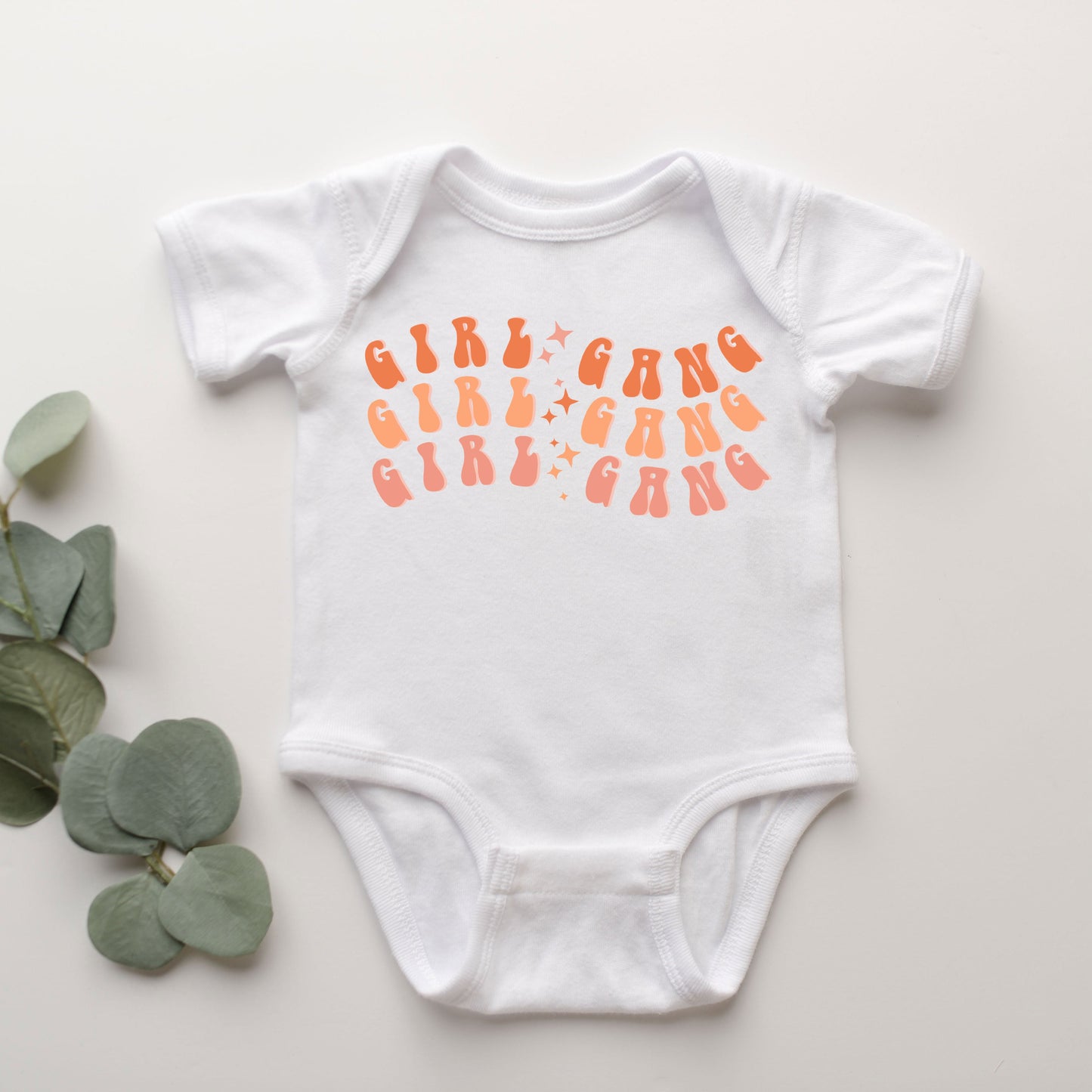 Girl Gang Wavy | Baby Graphic Short Sleeve Bodysuit