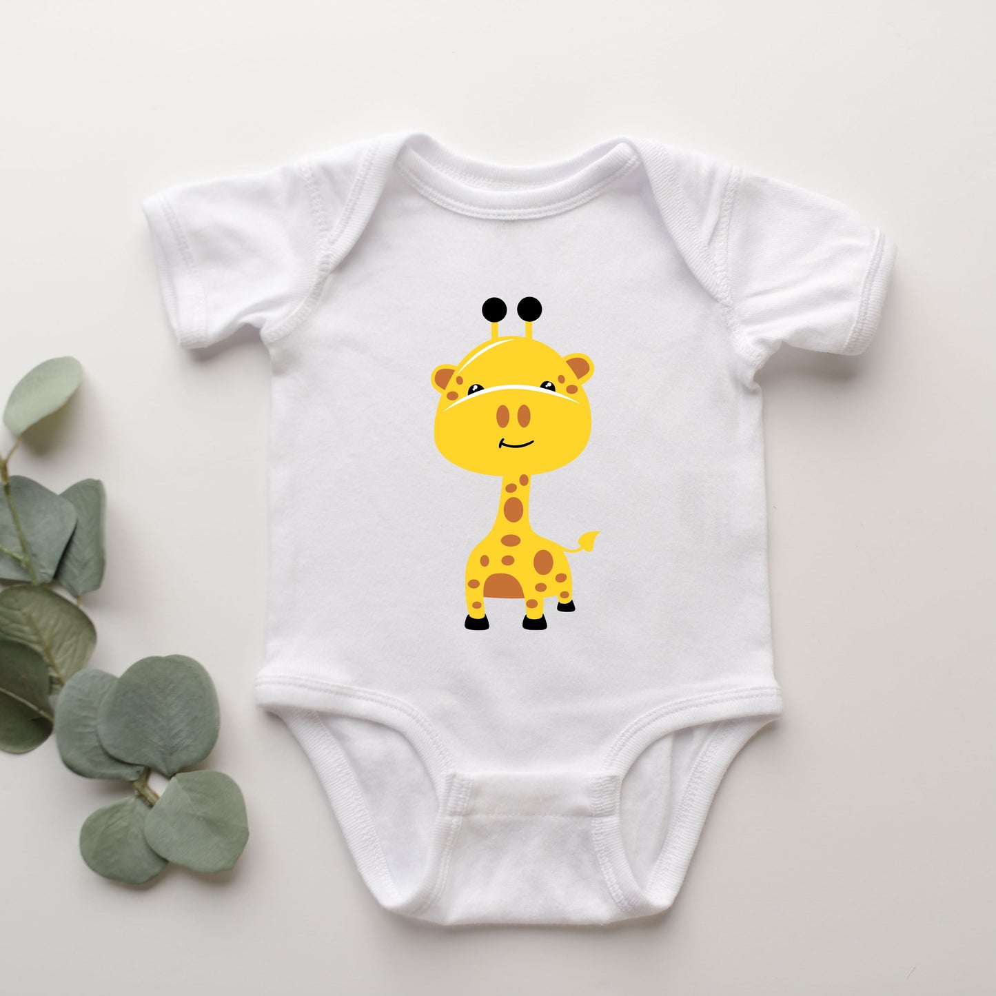 Giraffe Colorful | Baby Graphic Short Sleeve Bodysuit