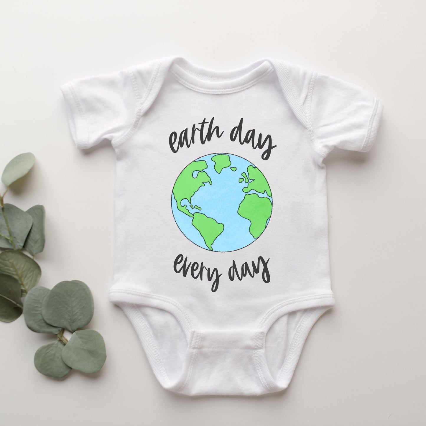 Earth Day Every Day | Baby Graphic Short Sleeve Bodysuit