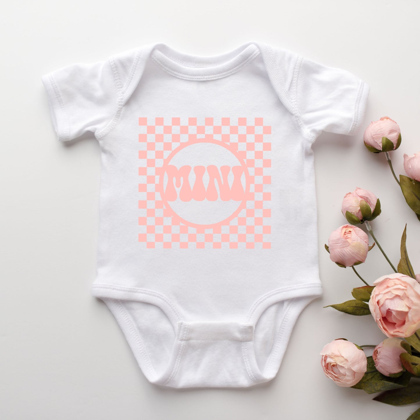 Checkered Mini | Baby Graphic Short Sleeve Bodysuit