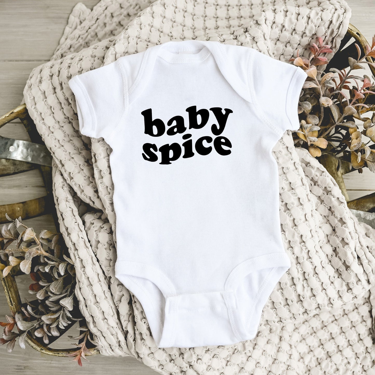 Baby Spice Bold | Baby Graphic Short Sleeve Bodysuit