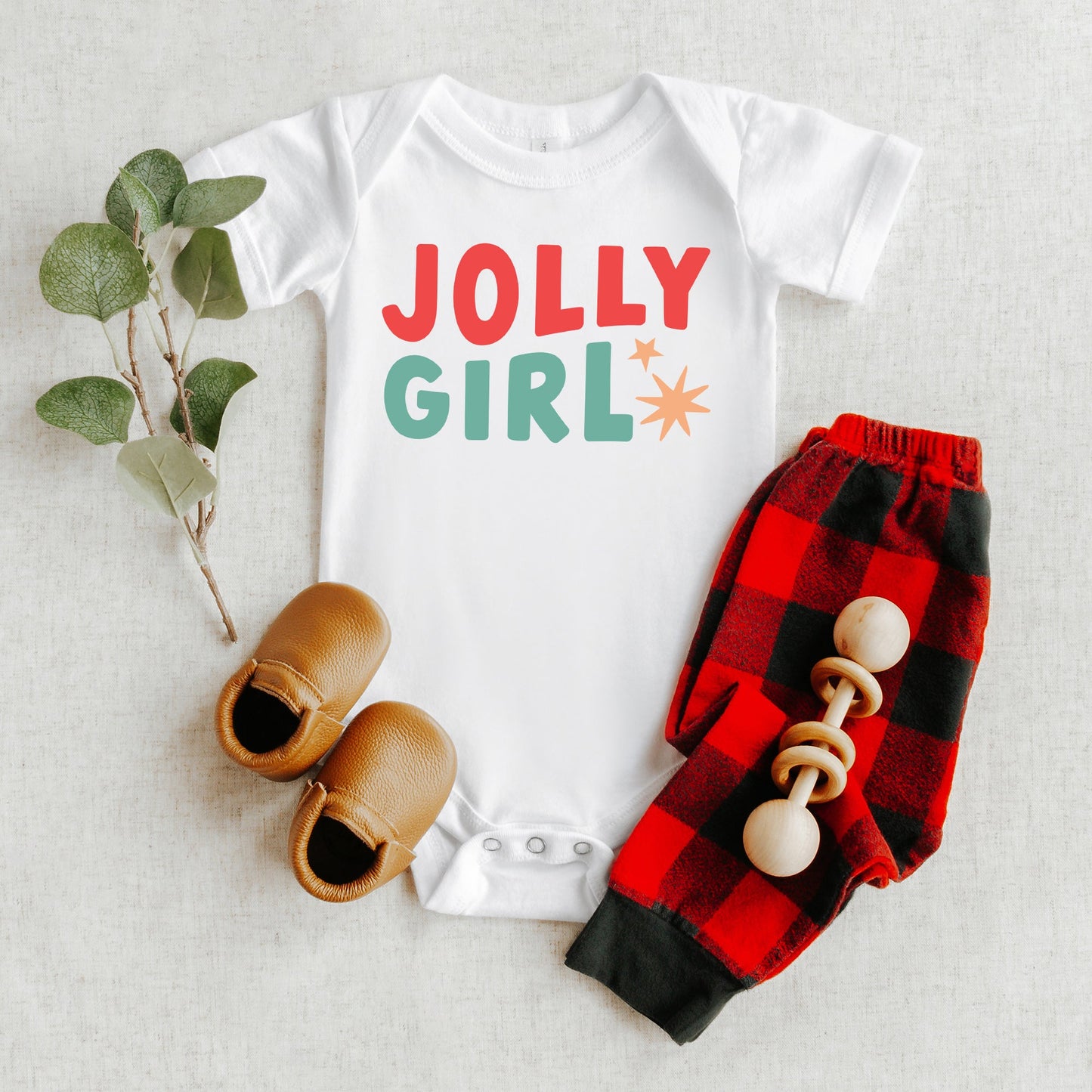 Jolly Girl Star | Baby Graphic Short Sleeve Bodysuit