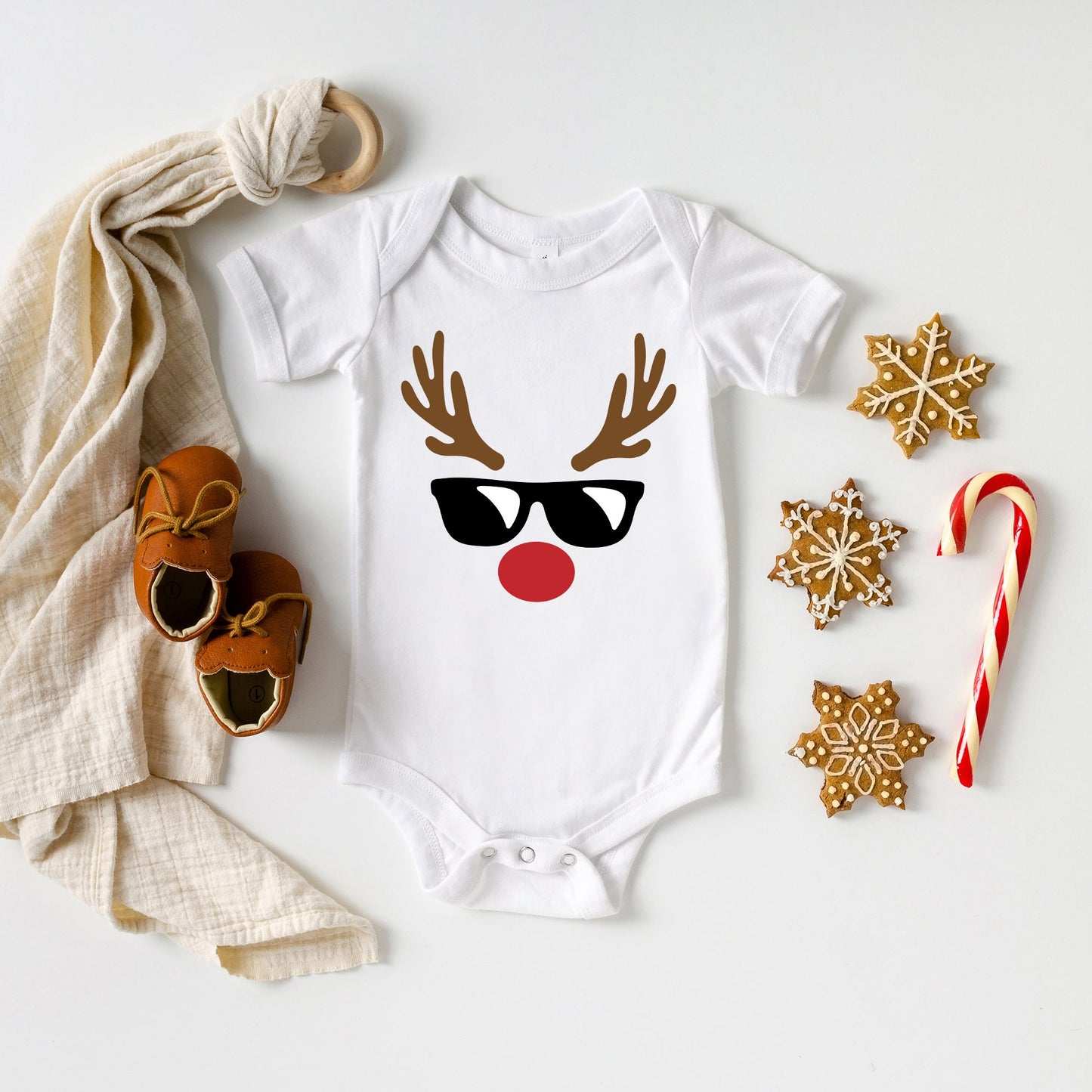 Reindeer Boy | Baby Graphic Short Sleeve Bodysuit