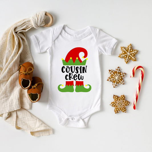 Cousin Crew "E" | Baby Graphic Short Sleeve Bodysuit