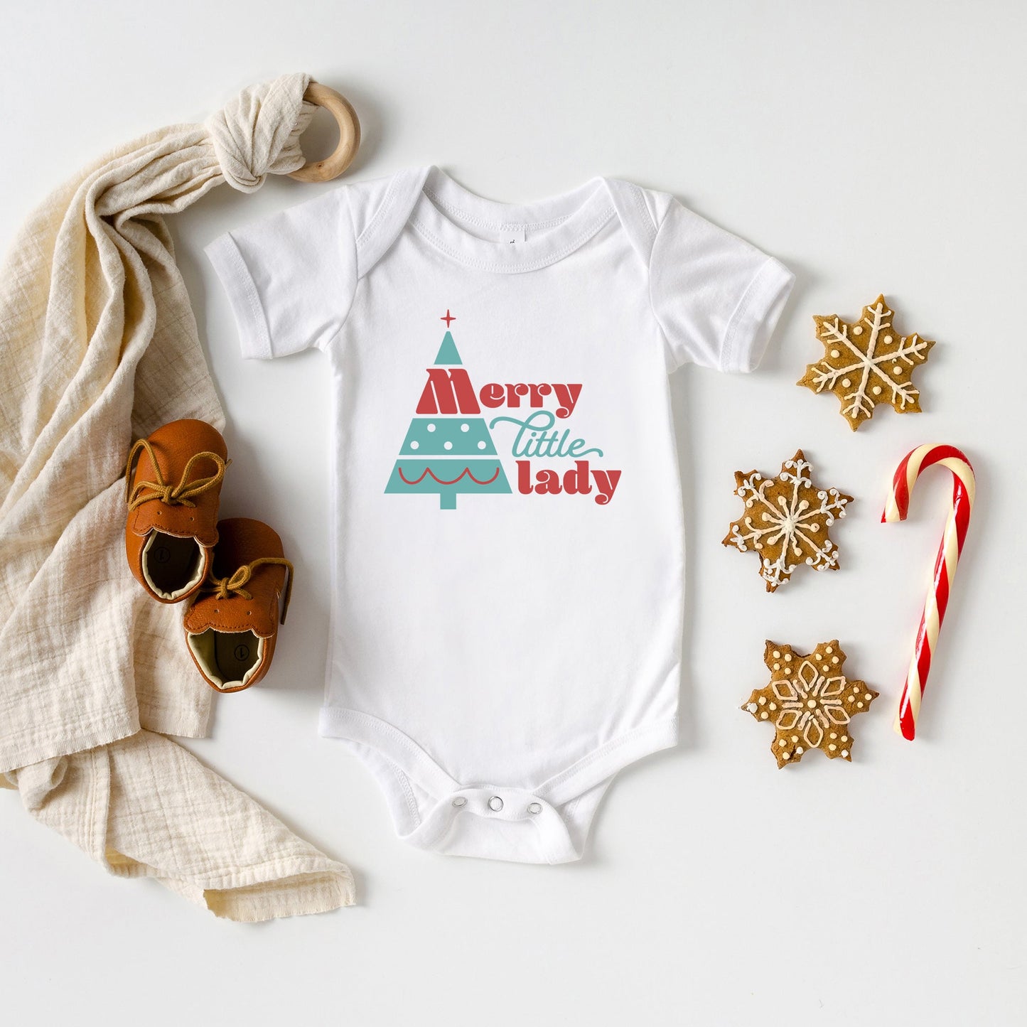 Merry Little Lady | Baby Graphic Short Sleeve Bodysuit