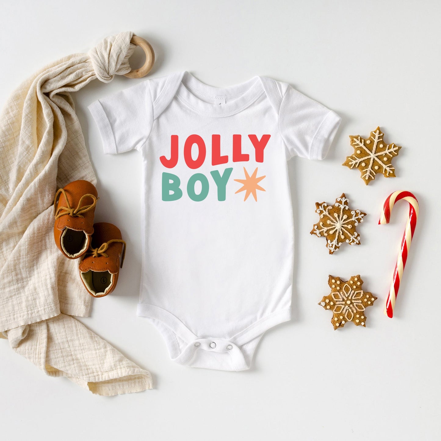 Jolly Boy Star | Baby Graphic Short Sleeve Bodysuit