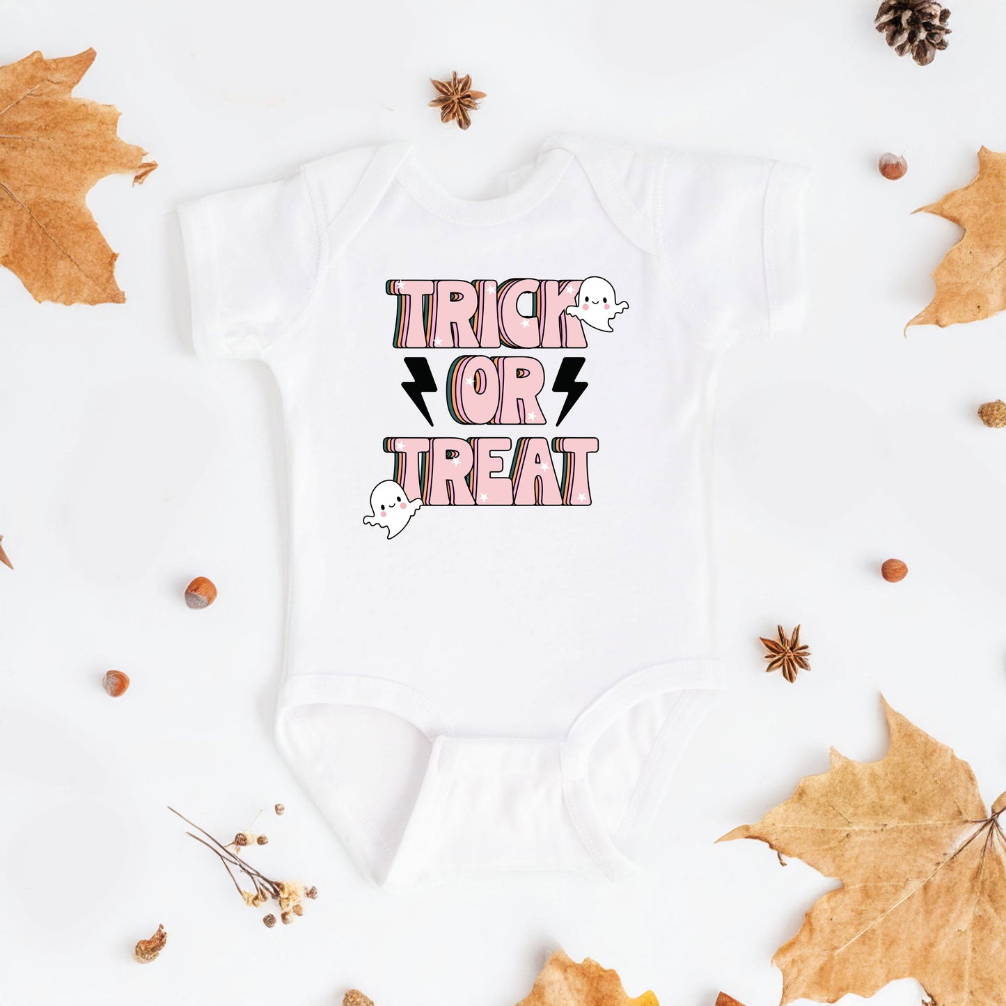 Trick Or Treat Lightning Bolt | Baby Graphic Short Sleeve Bodysuit