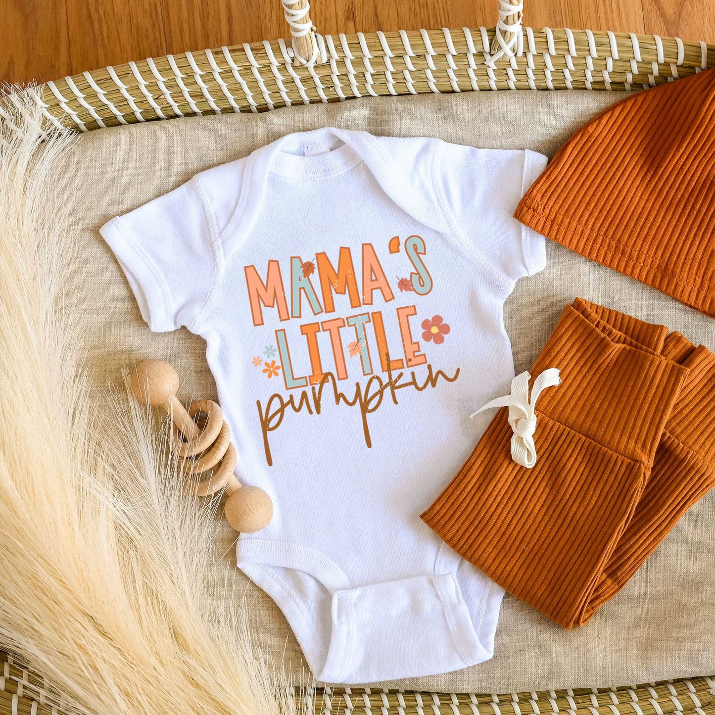 Mama's Little Pumpkin | Baby Graphic Short Sleeve Bodysuit