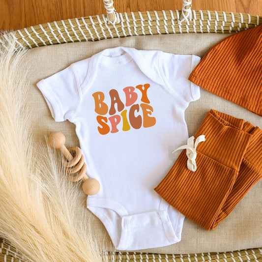 Baby Spice Wavy | Baby Graphic Short Sleeve Bodysuit