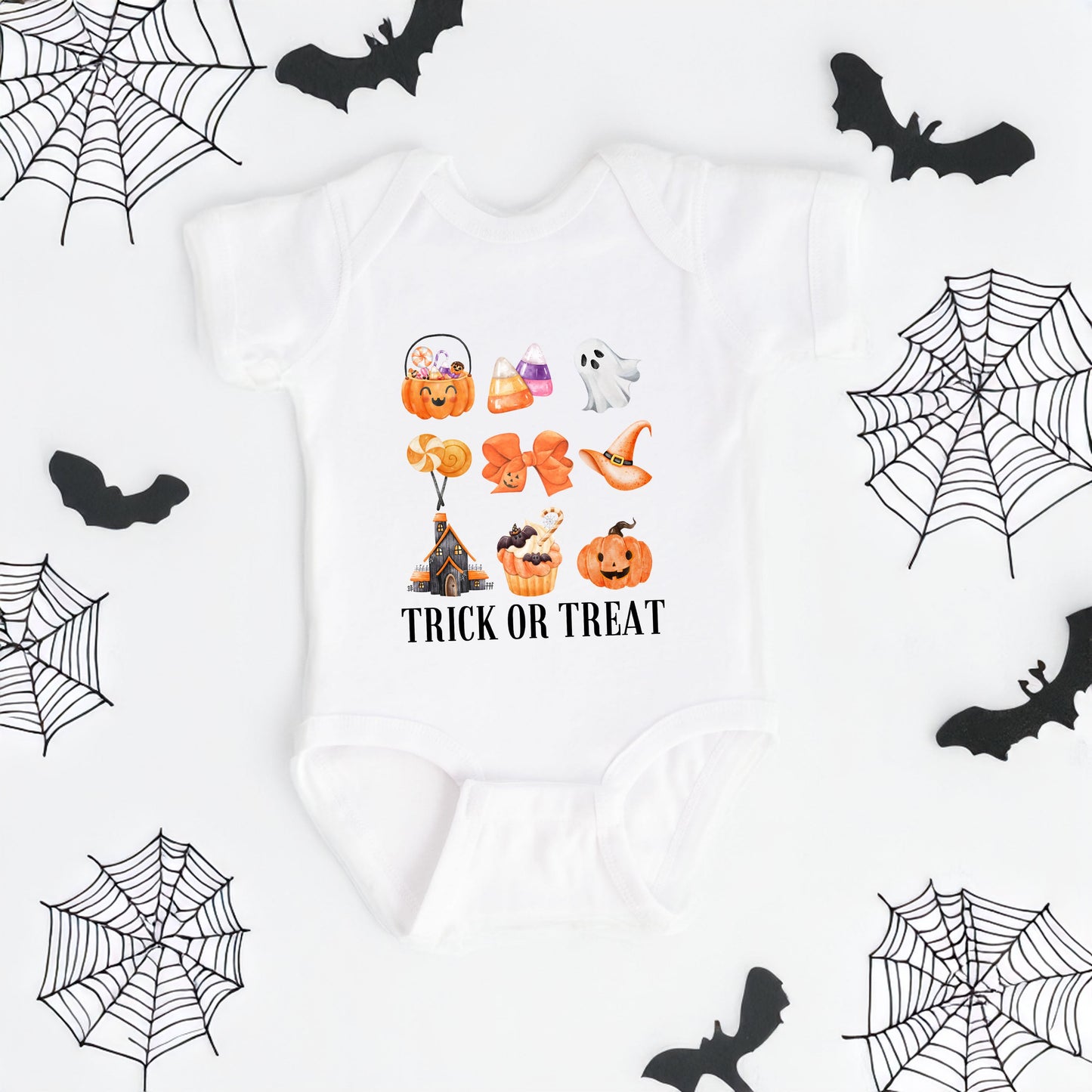 Trick Or Treat Chart | Baby Graphic Short Sleeve Bodysuit