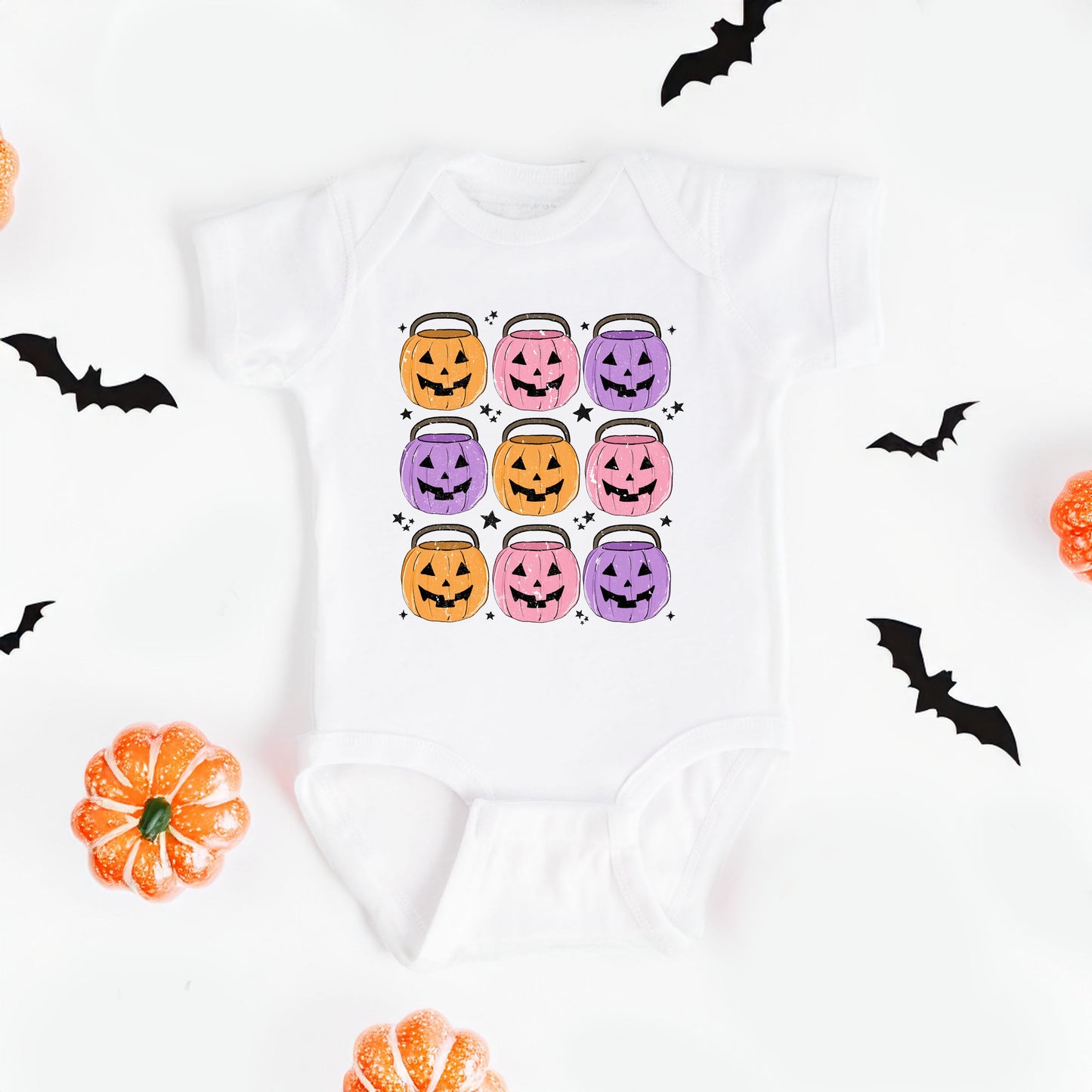Halloween Candy Bucket Chart | Baby Graphic Short Sleeve Bodysuit