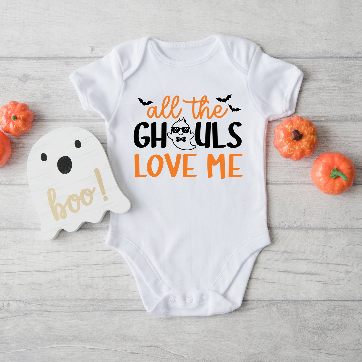 All The Ghouls Love Me Bats | Baby Graphic Short Sleeve Bodysuit
