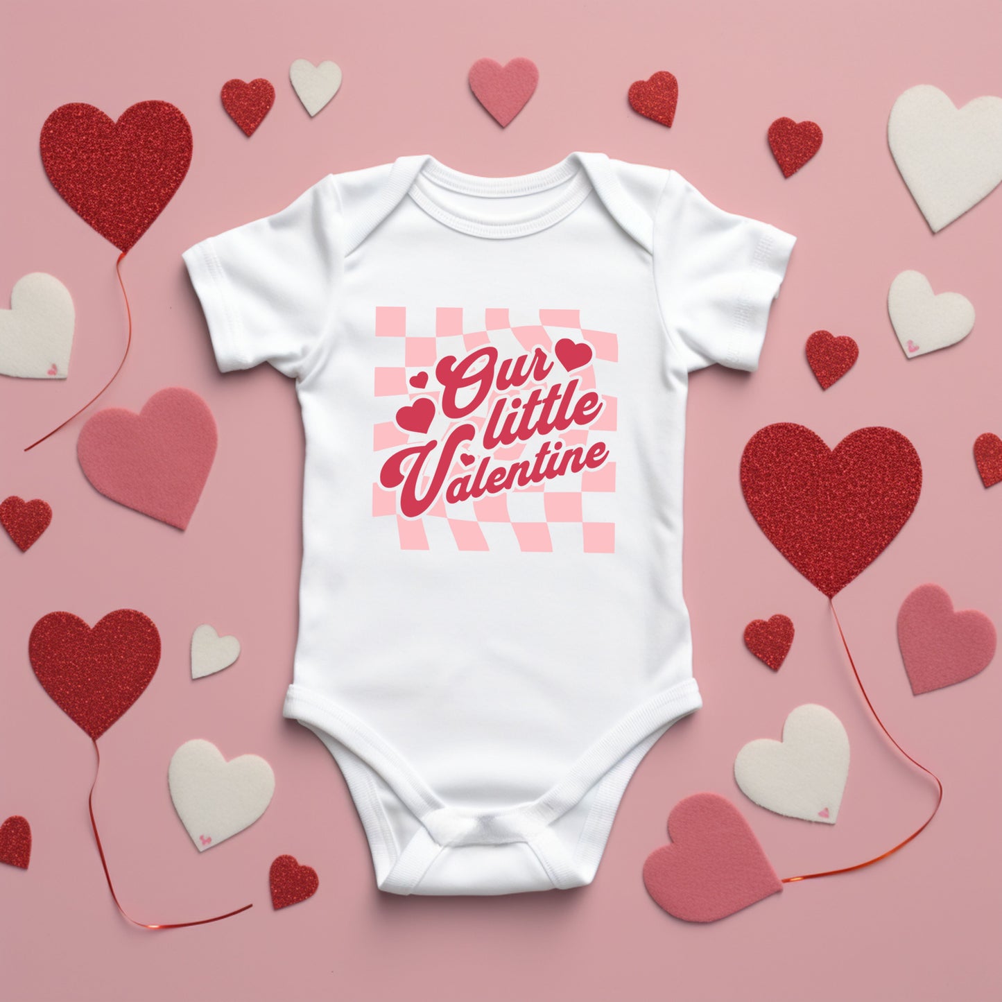 Our Little Valentine | Baby Graphic Short Sleeve Bodysuit