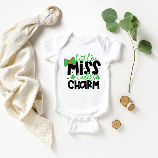 Little Miss Lucky Charm | Baby Graphic Short Sleeve Bodysuit