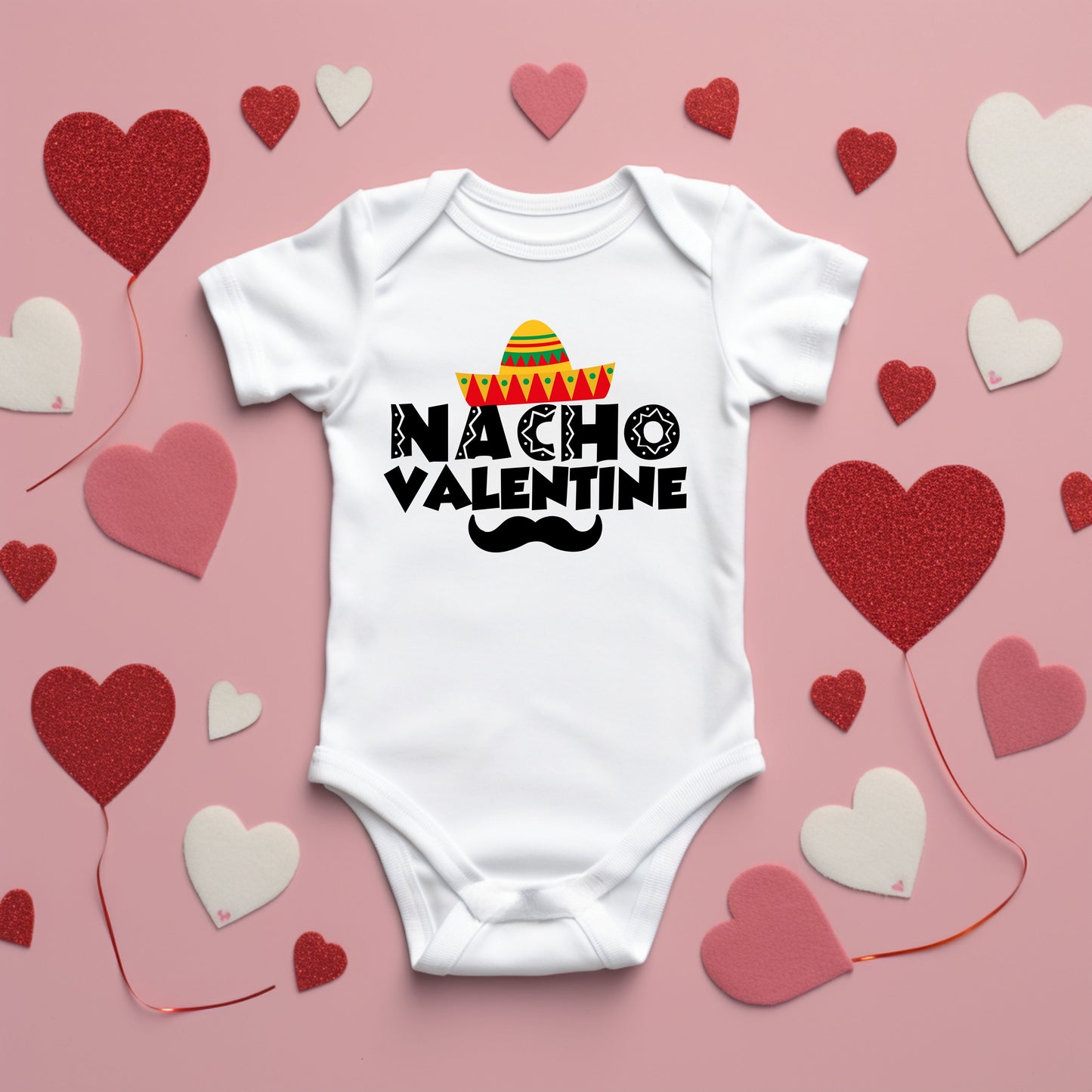 Nacho Valentine | Baby Graphic Short Sleeve Bodysuit