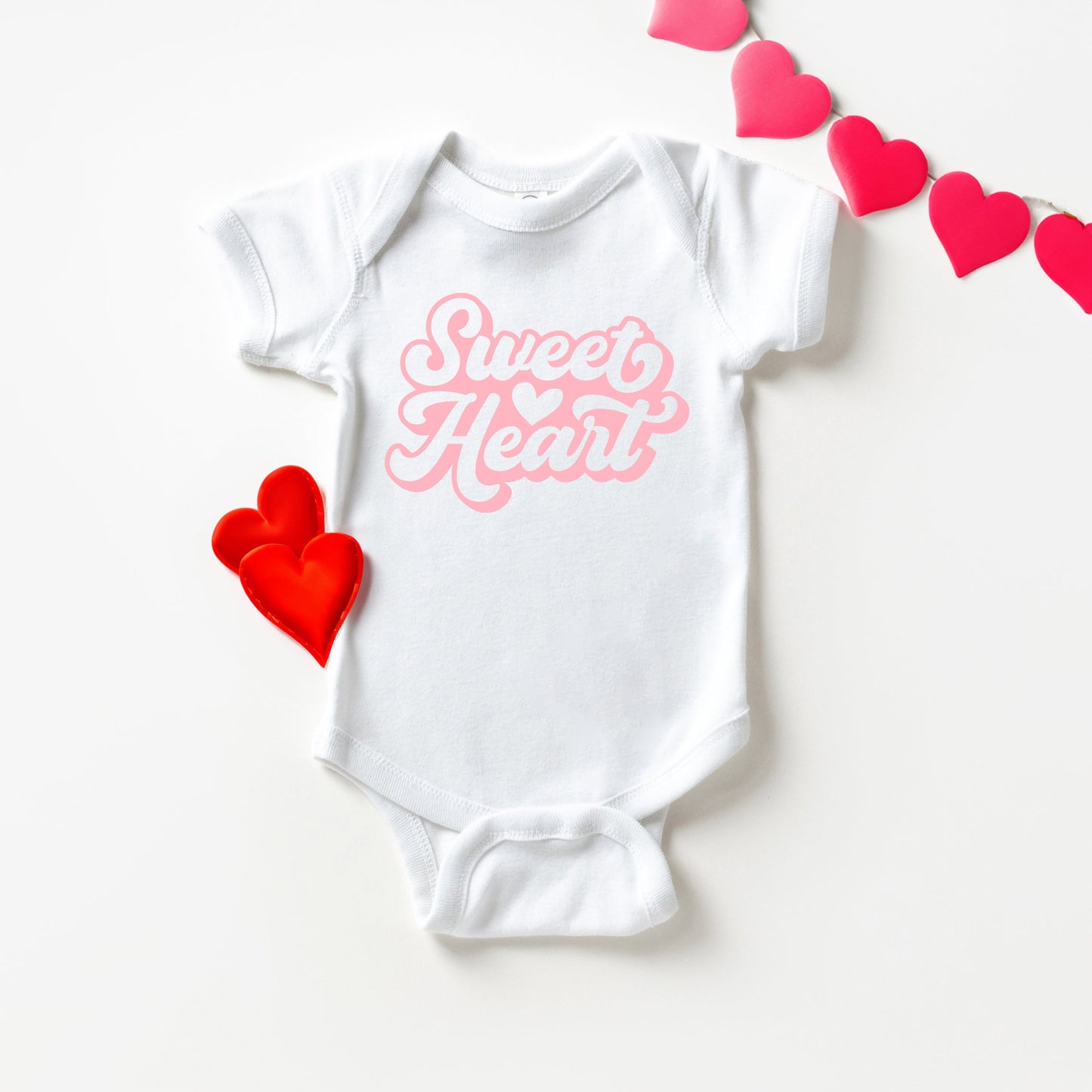 Sweet Heart With Heart | Baby Graphic Short Sleeve Bodysuit