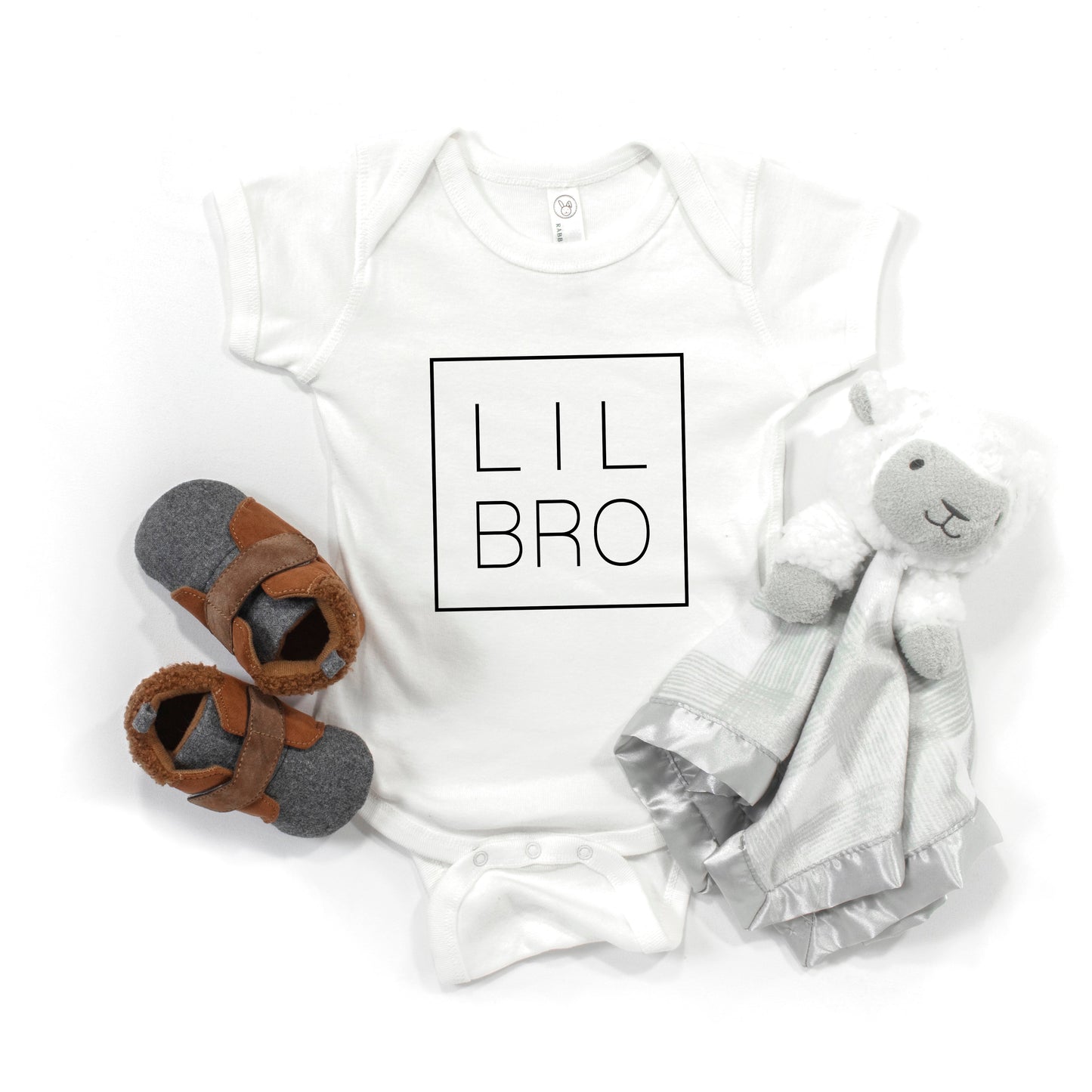 Lil Bro Square | Baby Graphic Short Sleeve Bodysuit