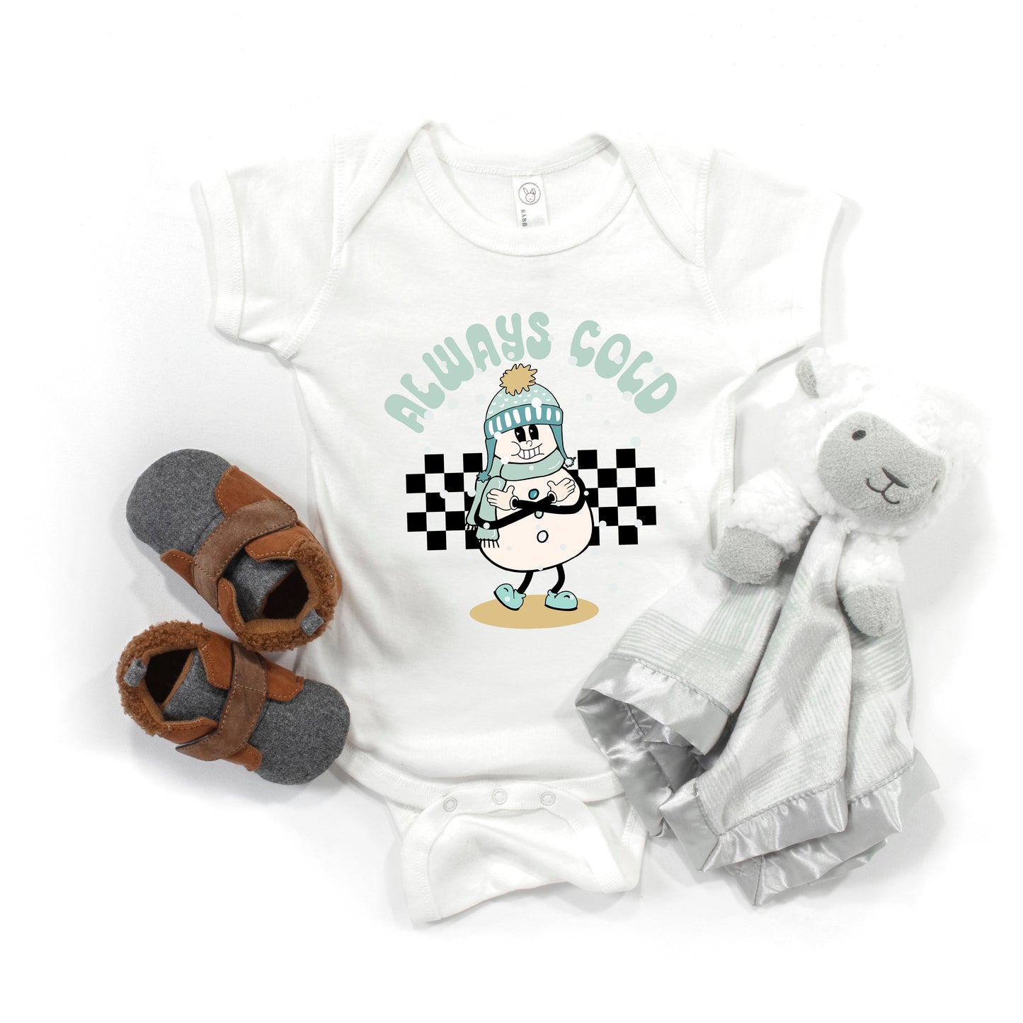 Always Cold Snowman | Baby Graphic Short Sleeve Bodysuit