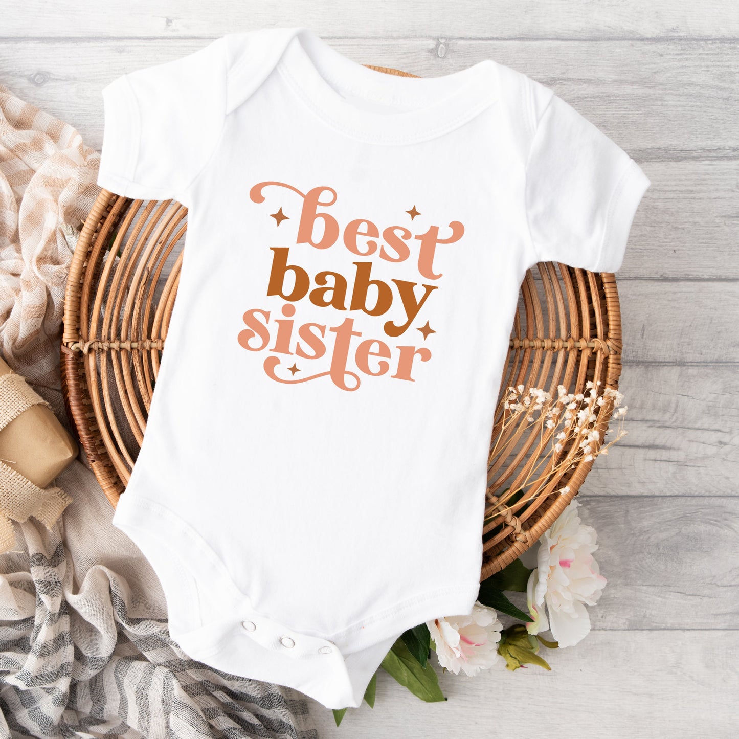 Best Baby Sister | Baby Graphic Short Sleeve Bodysuit