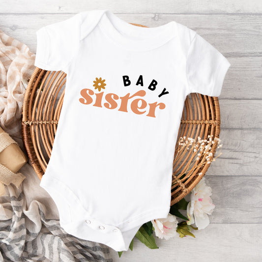 Boho Baby Sister | Baby Graphic Short Sleeve Bodysuit
