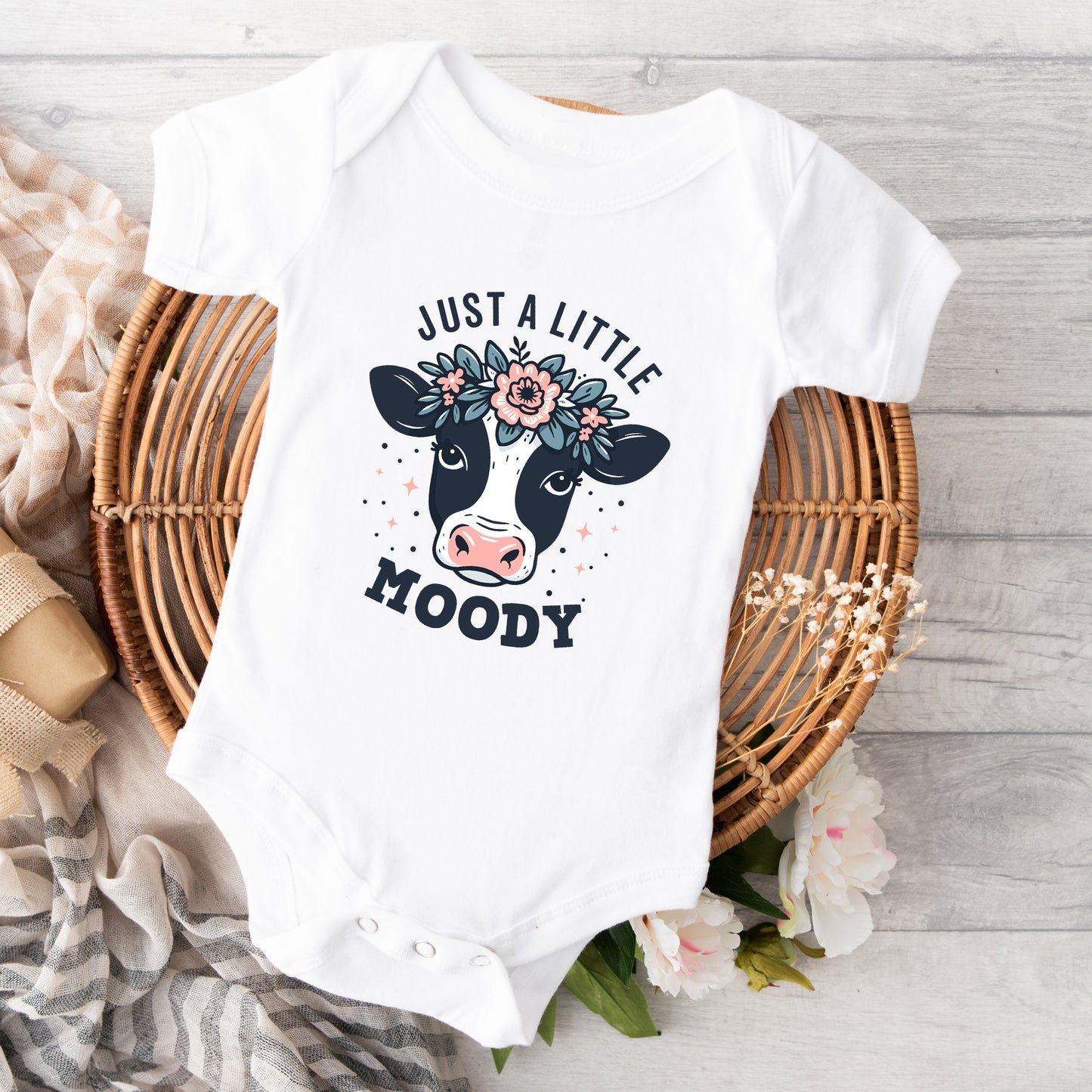 A Little Moody | Baby Graphic Short Sleeve Bodysuit
