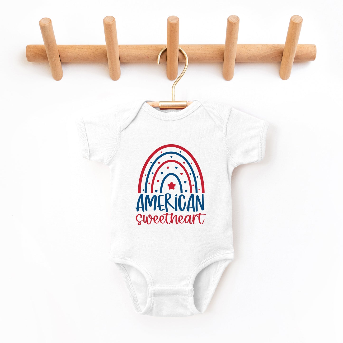 American Sweetheart Rainbow | Baby Graphic Short Sleeve Bodysuit