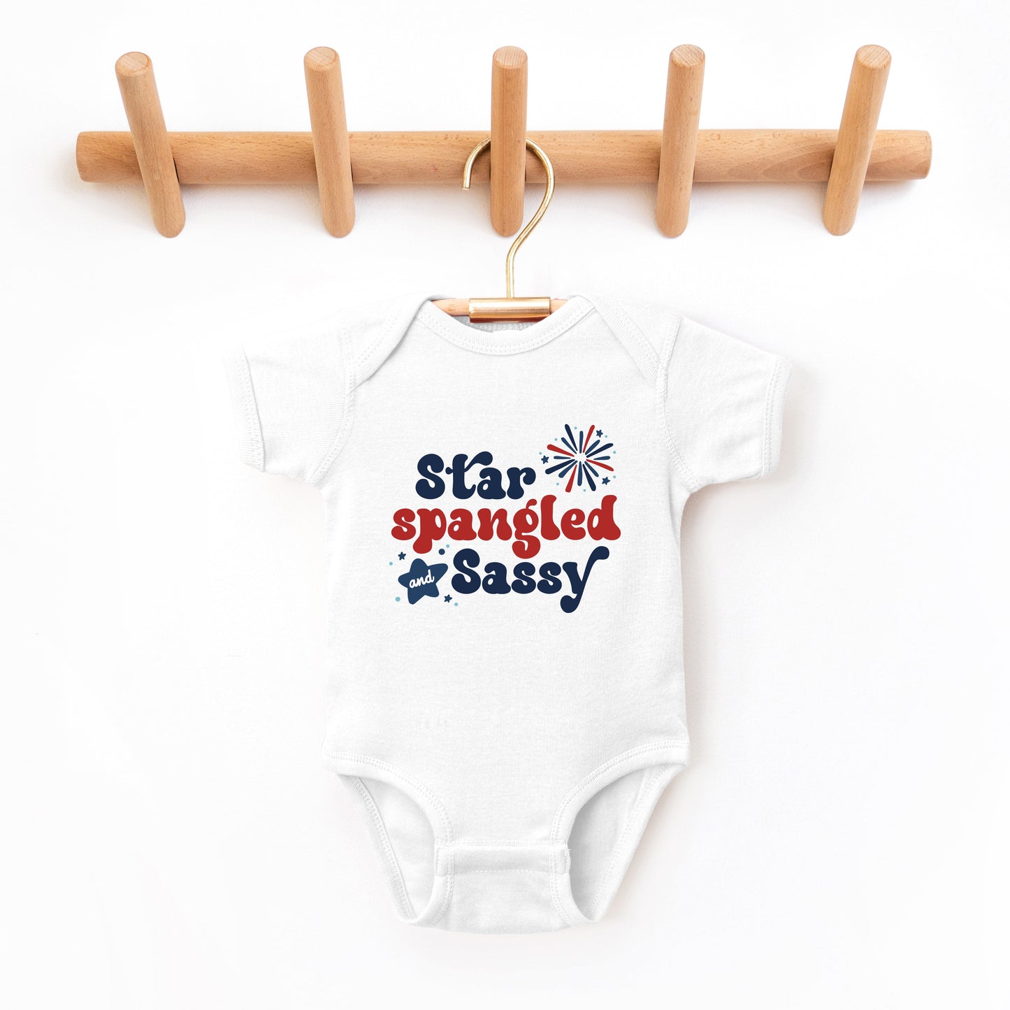 Star Spangled Firework | Baby Graphic Short Sleeve Bodysuit