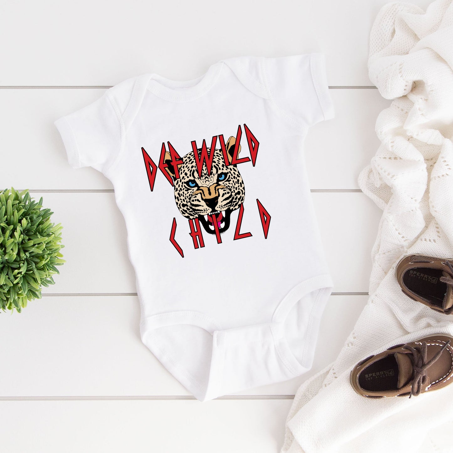 Def Wild Child | Baby Graphic Short Sleeve Bodysuit