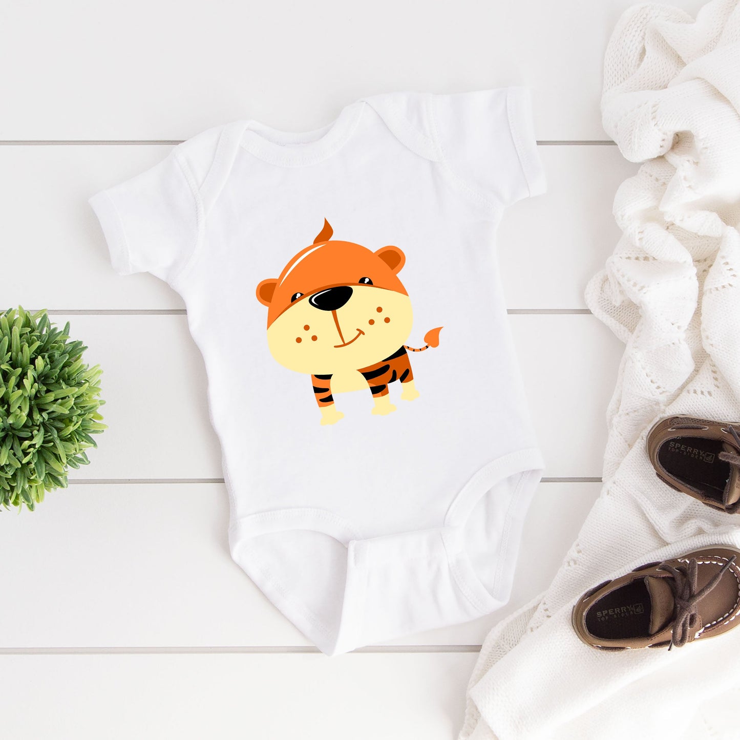 Tiger Colorful | Baby Graphic Short Sleeve Bodysuit
