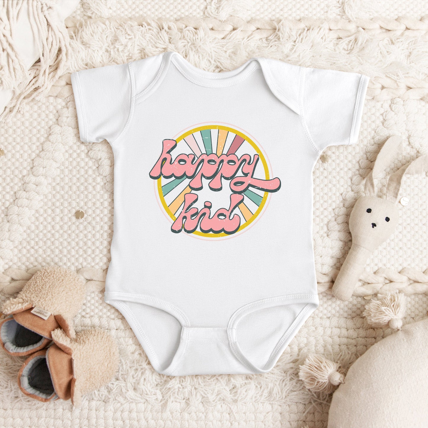 Happy Kid Rays | Baby Graphic Short Sleeve Bodysuit