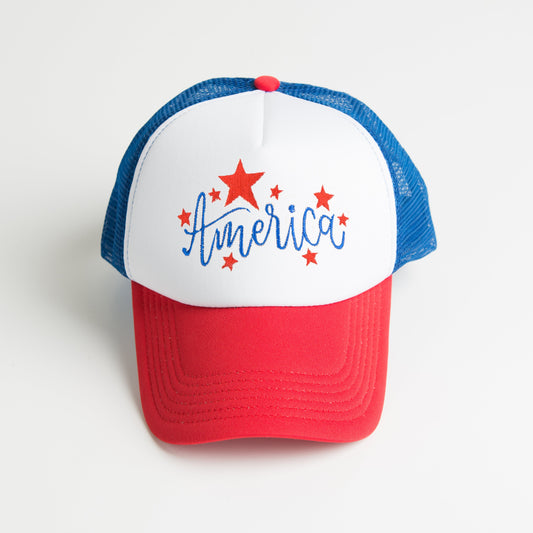 America Stars | Embroidered Foam Trucker Hat