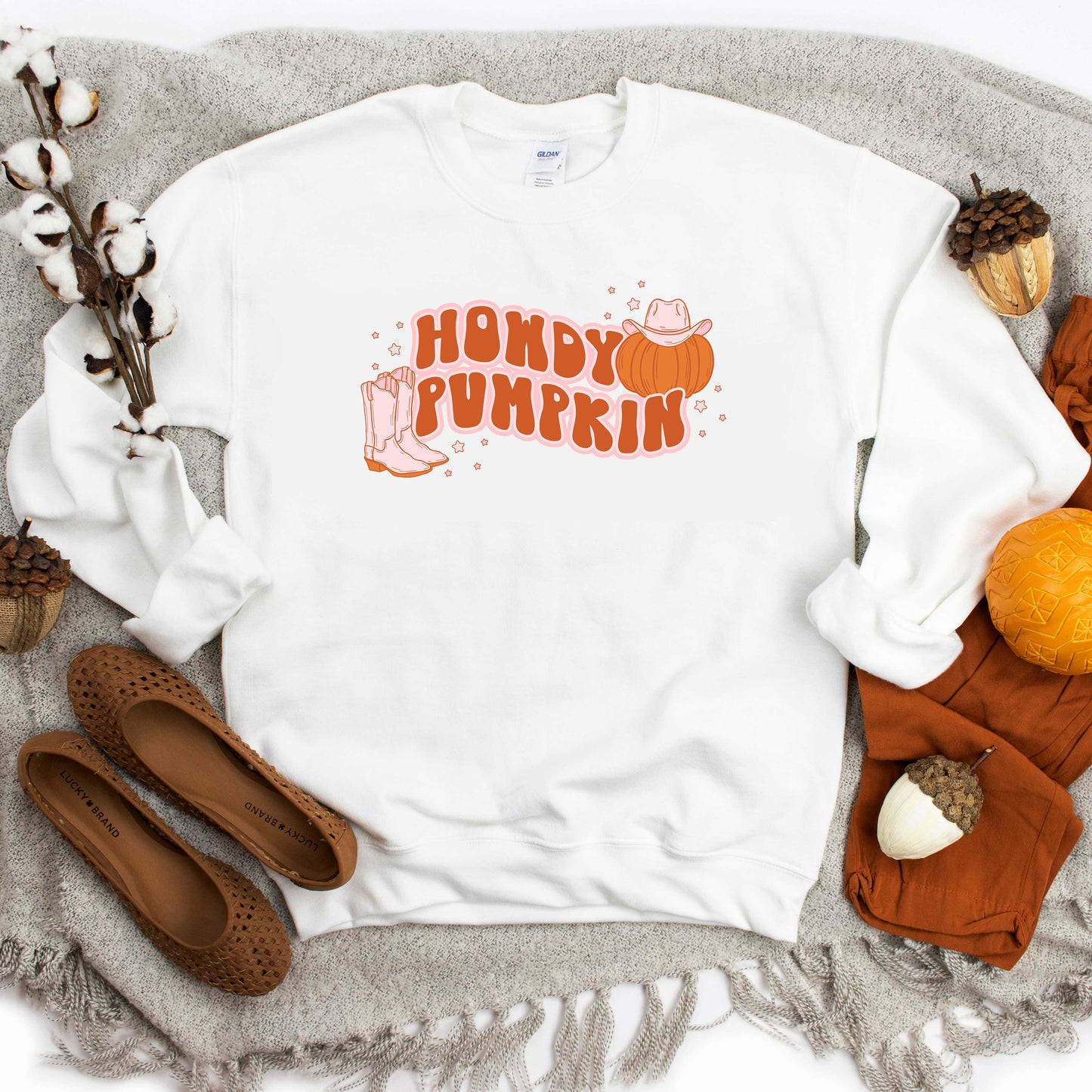 Howdy Pumpkin Boots | Sweatshirt
