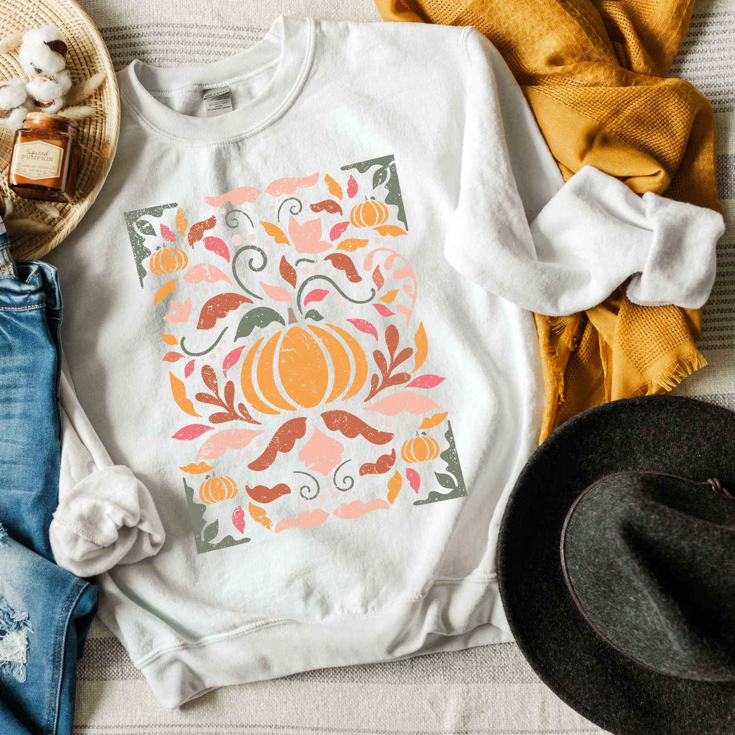 Fall Floral Grunge | Sweatshirt