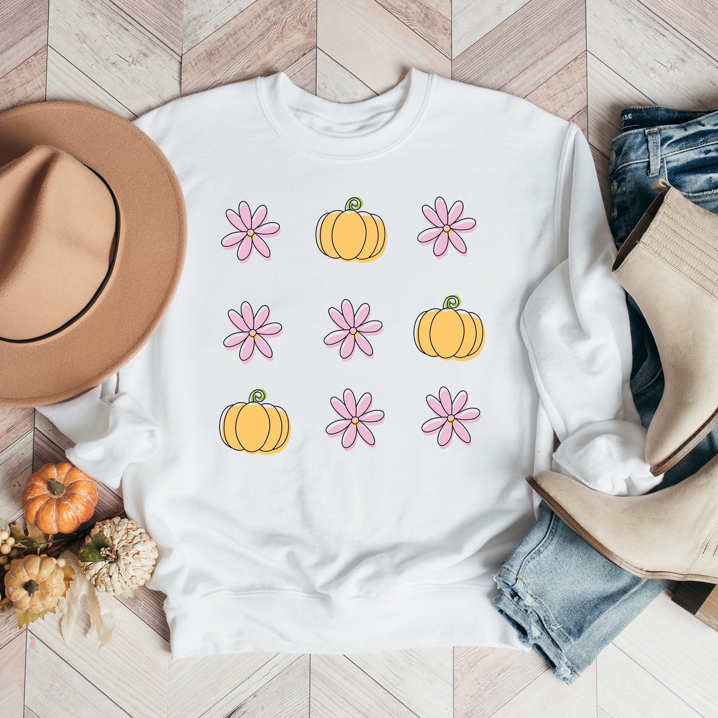 Pumpkin and Flowers | Sweatshirt